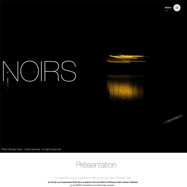 NOIRS photo et vidéo exposition